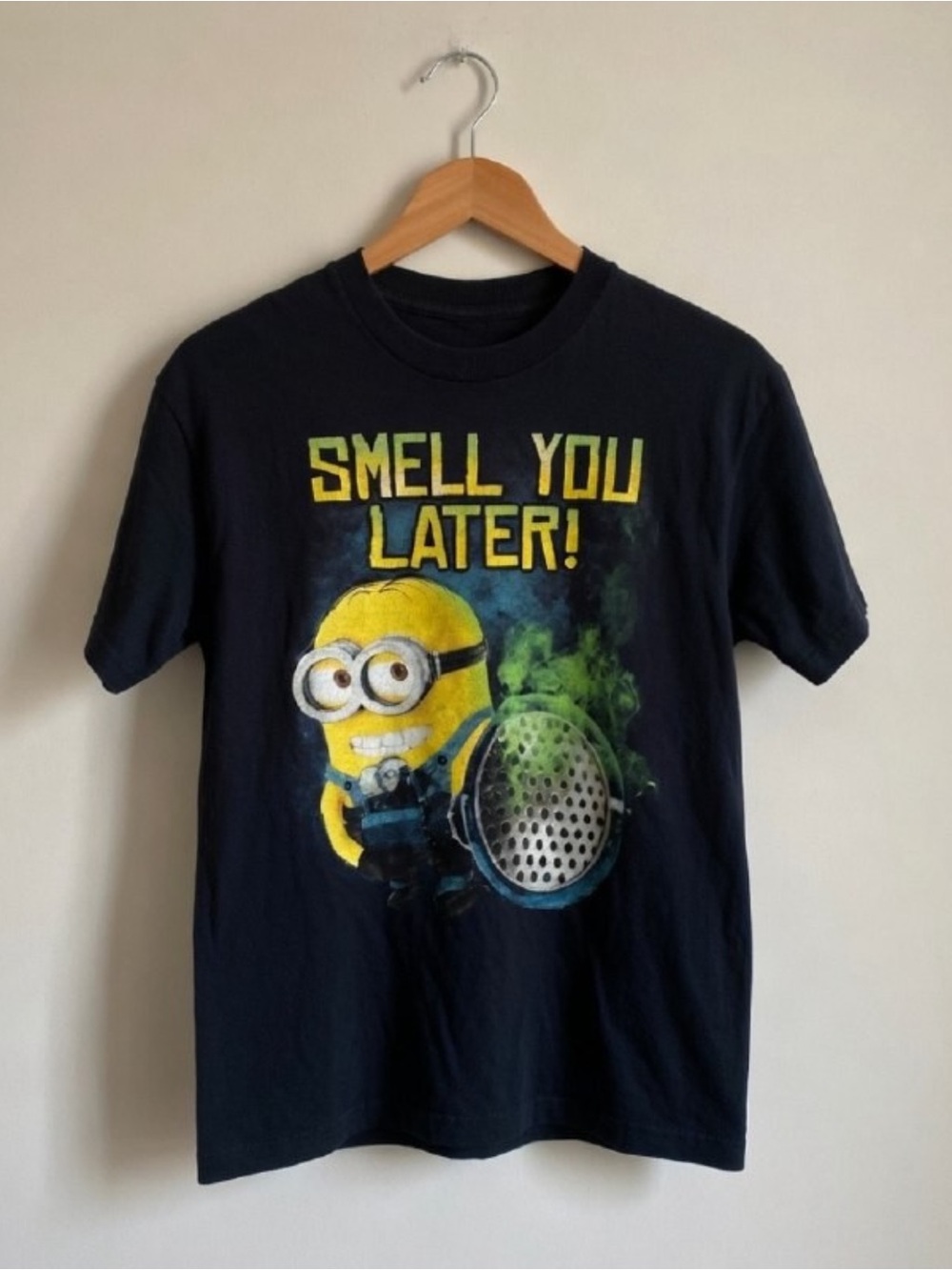 Smell You Later Minion Graphic T-Shirt Black Unisex